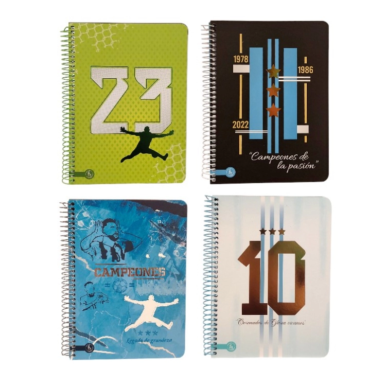 Cuaderno con Espiral RY Argentina A5 15x21 Semi Flex Art.1089